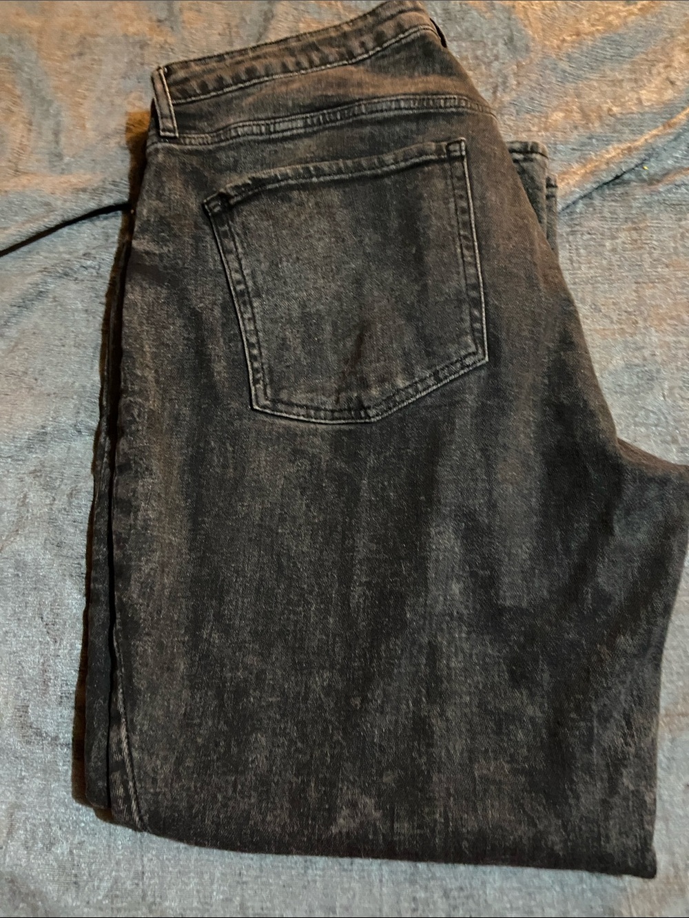 Old Navy Women's Straight Leg Washed Black Jeans